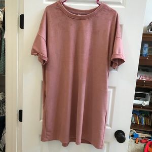 Wishlist Rose Pink Mauve Suede Valentines Dress